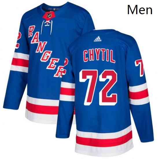 Mens Adidas New York Rangers 72 Filip Chytil Authentic Royal Blue Home NHL Jersey